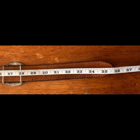 Black Leather Belt with 1950 Western Golden Age of Television actors - Picture 10 of 13